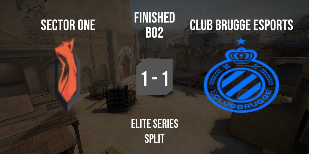 MatcherEsport's tweet photo. 🟢  Game Finished!
 
Sector One x Club Brugge eSports
Elite Series Split
 
Counter-Strike: Global Offensive
 
Watch in: https://t.co/TgVhe3HJBc https://t.co/GhOr8E52dH
