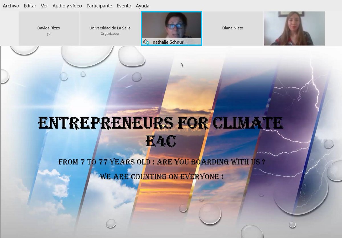 dav_rizzo's tweet photo. Entrepreneurs for climate E4C. Here we go! @nathschnu @UniLaSalle_fr now sharing her experience at the Universidade LaSalle @Unilasalle webinar

#UniLaSalle #ClimateChange #Entrepreneurship https://t.co/UIQpBub4Y3