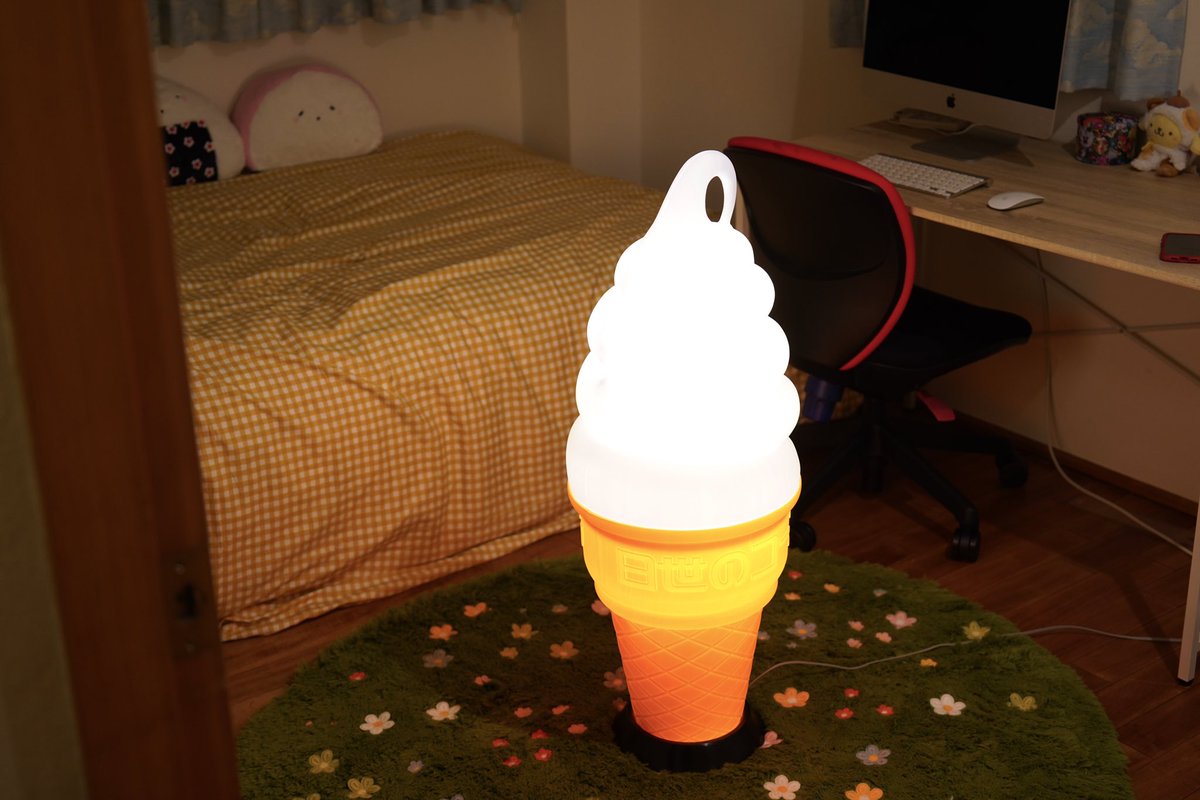 お部屋にあるとめちゃくちゃ嬉しくなるソフトクリームライトに「夢が