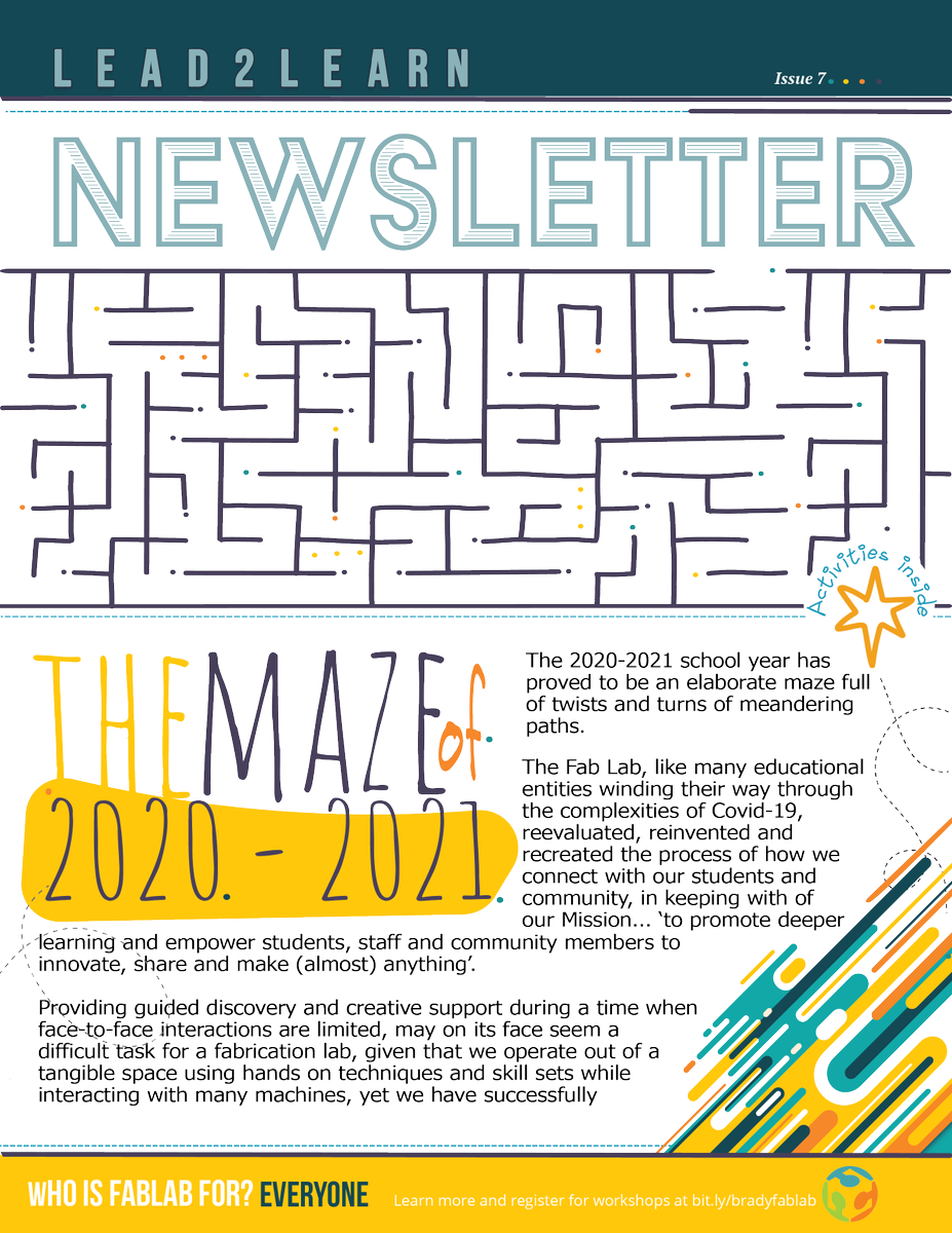 The Twists and Turns of 2020 - 2021 <a href="/bradyfablab/">Brady Fab Lab</a> ... Check out our Maze of Activity in our newest Lead2Learn Newsletter:) sites.google.com/orangecsd.org/…

Visit us at - bit.ly/bradyfablab  
#bradyfablab #TeamOrange #bradypride #fablab  
<a href="/Orange_Schools/">Orange_Schools_OH</a> <a href="/OHSPTA/">Orange HS PTA</a> <a href="/BradyMiddle/">Brady Middle School</a>