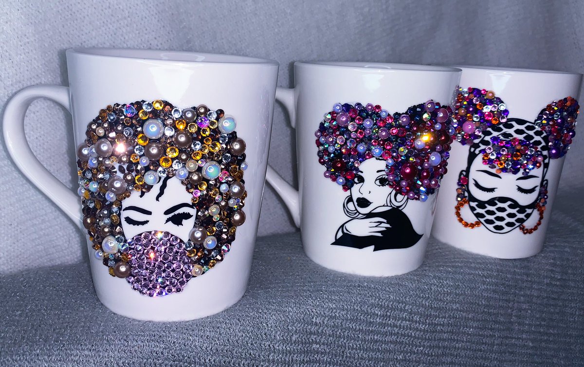 mzsev's tweet photo. #mugs #bling #handmade #BlackHistoryMonth #BlackOwnedBusiness https://t.co/oBtGg92kYo