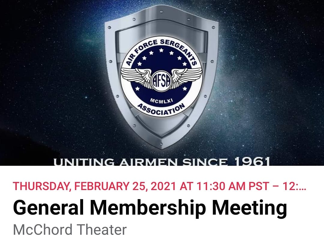 Hello AFSA Chapter 1461! We are one week away from our meeting. Remember the location of our meeting will now be at the McChord Theater. Also, our guest speaker, Mrs. Gesele Thomas will be covering various financial topics. Hope to see you all there!