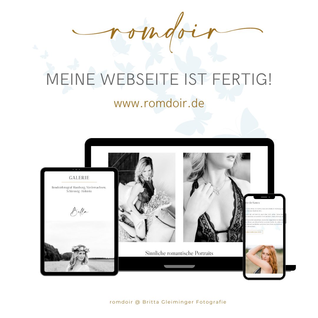 romdoir's tweet photo. MEINE #WEBSEITE IST FERTIG! 😃

Ich freue mich, dich auf 𝒘𝒘𝒘.𝒓𝒐𝒎𝒅𝒐𝒊𝒓.𝒅𝒆 begrüßen zu dürfen. Schau dich in Ruhe um und lasse mir gern ein Feedback da. 🦋

#romdoir #boudoirfotografie #boudoirfotografhamburg #dessousfotos #boudoir #boudoirphotography #schmetterlinge https://t.co/nn27Yf93gK