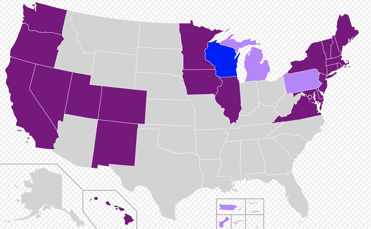 Take a look at this map.The states in purple? Those are the only places that ban discrimination against LGBTQ people in every form.The light purple states permit/ignore anti-LGBTQ discrimination in most areas of public life.Gray states? Almost every area of public life.
