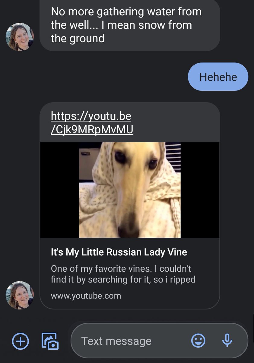 HannahAReyna's tweet photo. I told my mom I was gathering snow to melt (bc Texas is having severe water problems) and she sent me this https://t.co/UnTPfgTKsW