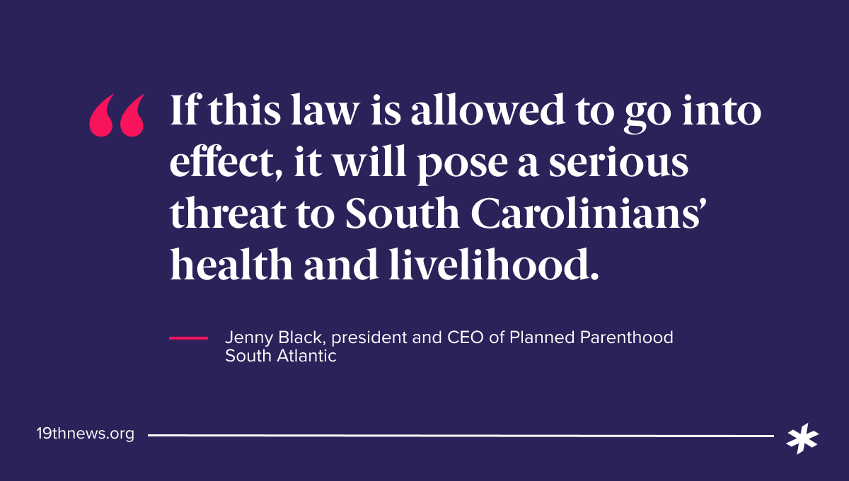 “Abortion bans disproportionately hurt those that already have the least access to quality health care, including people with low incomes, people of color, people who are LGBTQ, and those who live in rural areas,”  @jennycblack, president and CEO of  @ppsouthatlantic, said.