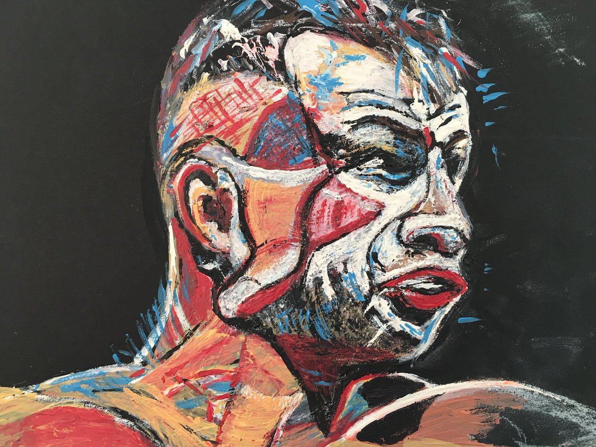 Leanimate21's tweet photo. First time painting a sports figure. #ArtistOnTwitter #Boxing #NorthernIreland #newart #belfastboxer #acrylicpainting #thejackal https://t.co/IQt1mcrjJ1