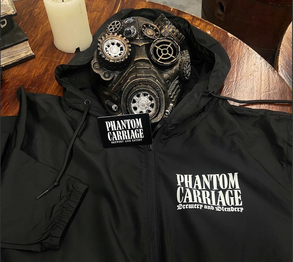 💀RAFFLE💀
One lucky winner will WIN a 25$ gift card and an exclusive Phantom Carriage windbreaker. 
-1 Raffle entry for every taproom purchase Thursday-Sunday.
 -Contest closes on Sunday, Feb 21st at 6PM.
 -Winner will be announced on Thursday, Feb 25th. 
See you here!
#phantom