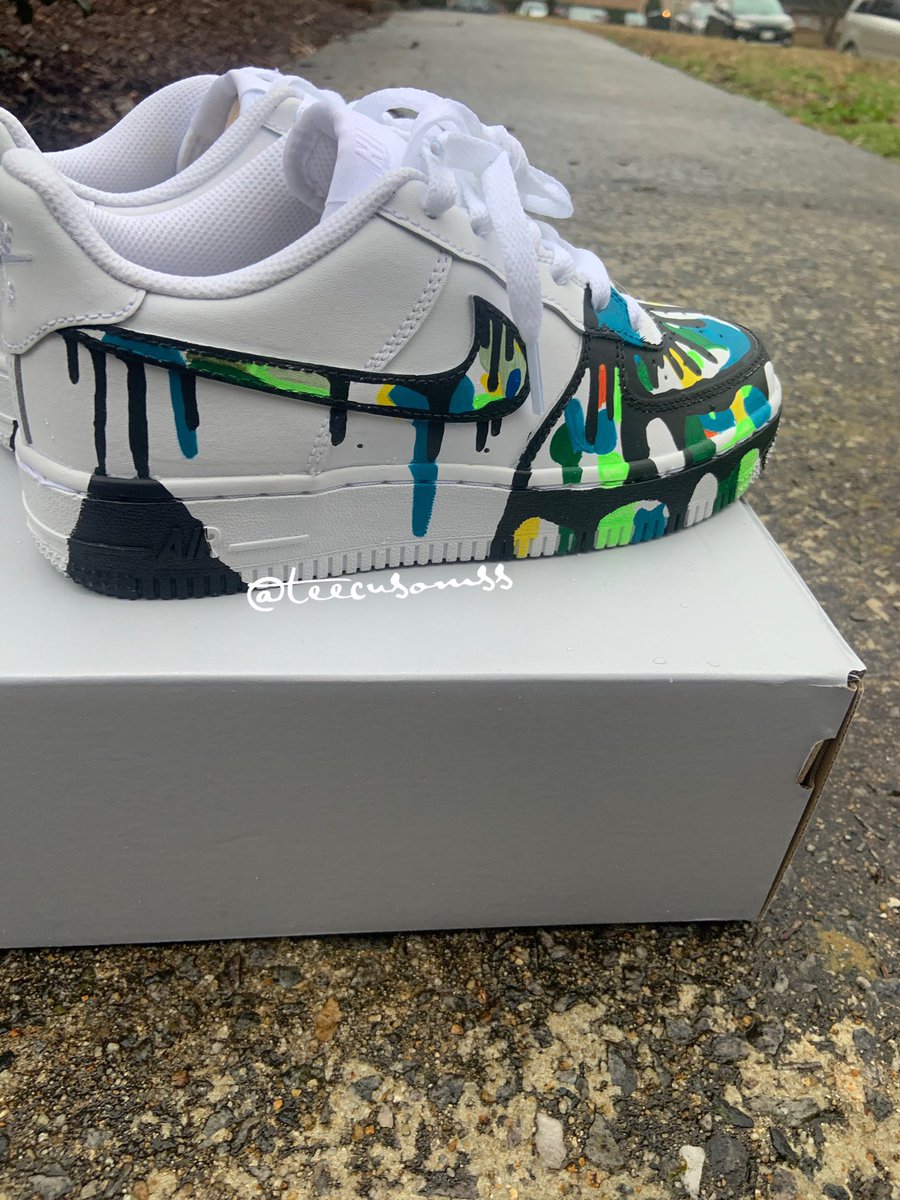 teecustomss's tweet photo. Custom Drip Air Force 1s 
Custom request ✅🔥 https://t.co/s3rIw7dJRF