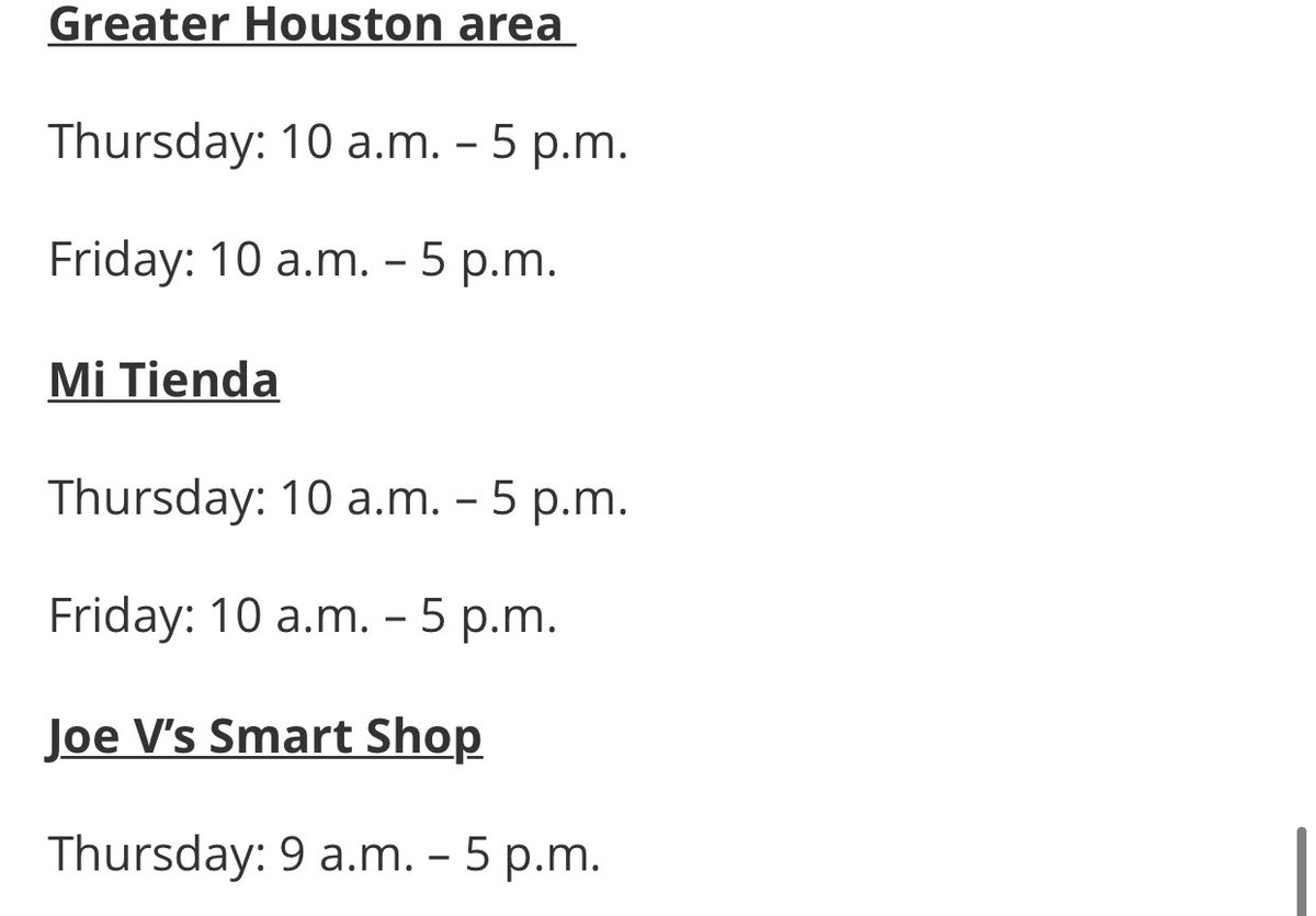 jack_Q_line's tweet photo. *updated 
H‑E‑B Store hours. 
I know my store received 4 trucks today. Product is coming. 😊 https://t.co/2vuMfv4ffd