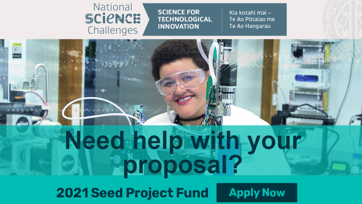 sftichallenge's tweet photo. Need help with your proposal for our 2021 Kaupapa kākano Seed project fund? One week left to apply for our Proposal Development Grant. Up to 3k paid to your employer. Applications close Friday 26 Feb:https://t.co/4rjtUuzTPy https://t.co/aVdbrhGPdh