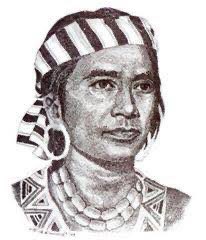 Official_ALAMAT's tweet photo. @yh3r3 Trivia: Kin's earrings (and bandana @ Concept Teaser) were inspired by this depiction of Rajah Sulayman, former Rajah of Maynila 🤎 https://t.co/Uuo3icw9i4