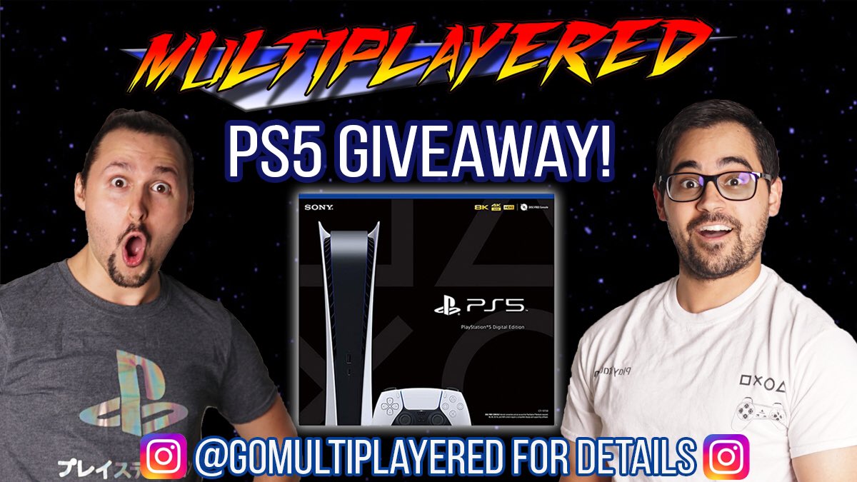 GoMultiplayered's tweet photo. @abdullnur @PS5Drop Hey there. Our podcast is giving away a digital edition PS5 on Saturday. Anyone can enter. Check out our Instagram @GoMultiplayered for details. https://t.co/n3dhMTV9Hd
