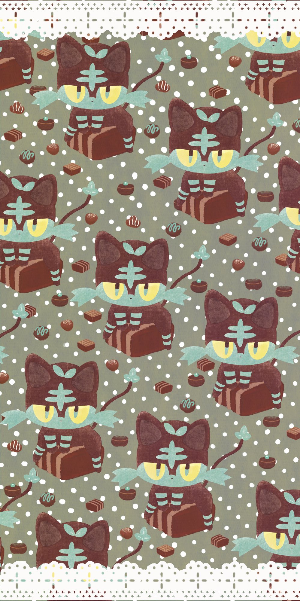 Twitter 上的 おじゅり復活 みんなのポケモンチョコミント 個人的利用範囲でご利用下さい チョコミントカラーのニャビー予想以上に反響あったので待ち受け ヘッダーも追加で作りました ˆoˆ 通常色も1枚だけ 元々の絵もこのチョコミントタグ に載ってます