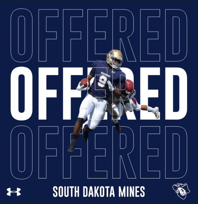 Blessed to receive an offer from South Dakota Mines #kyw