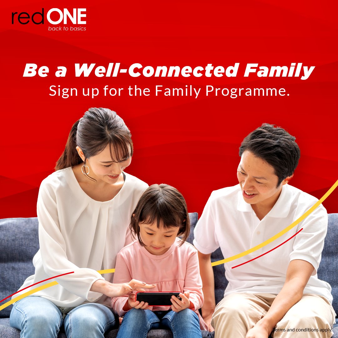 redONEMobileMY's tweet photo. Upgrade your postpaid plan to a Family Programme and save on the sign up fee and zero advance payment! Get 30GB redVIDEO and 10GB redSOCIAL โ now your family is well-connected. ๐๐ฝ
https://t.co/jVNQj1qNO5
#redONENetwork #redONEMemangBest #redONEFamilyPlan #WidestNetwork https://t.co/ZXYHVYnaIP