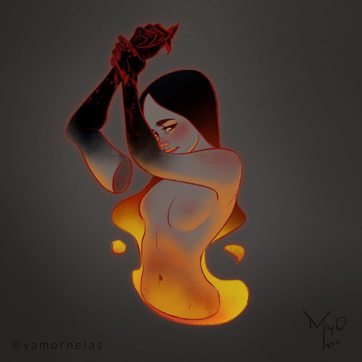 yamornelas's tweet photo. Estábamos hablando de que las brujas se convierten en bolas de fuego 🔥🔥🔥 y se quitan sus brazos y piernas para ello... 👀
.
.
#brujasmexicanas #magia #sobrenatural #drawing #sketch #brujas #sinbrazos #sinpiernas #ilustracion #colordigital #drawoftheday https://t.co/HWqGlXWv45