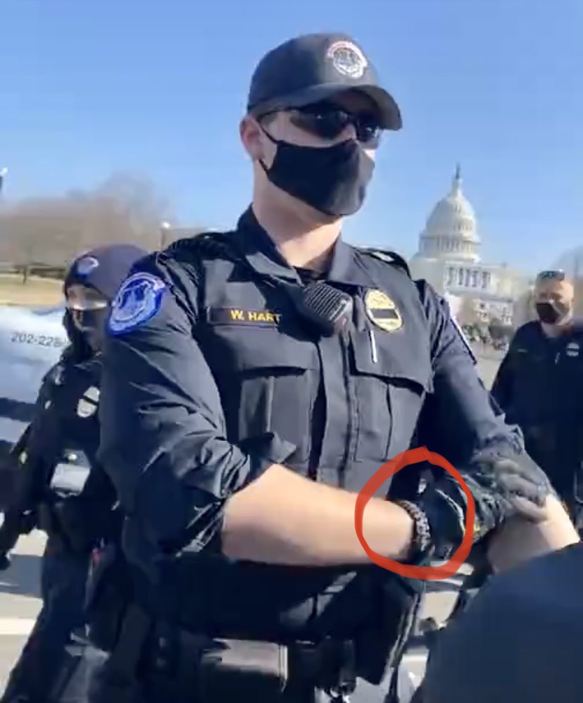 palmcollective_'s tweet photo. “Six US Capitol Police officers have been suspended with pay, and 29 others have been placed under investigation, for their actions in the January 6 riot, a department spokesman said Thursday.” 

NAME some MF NAMES!! And make sure y’all fire this b1tch ass proud boy W. Hart too https://t.co/DCMXVvyXNh