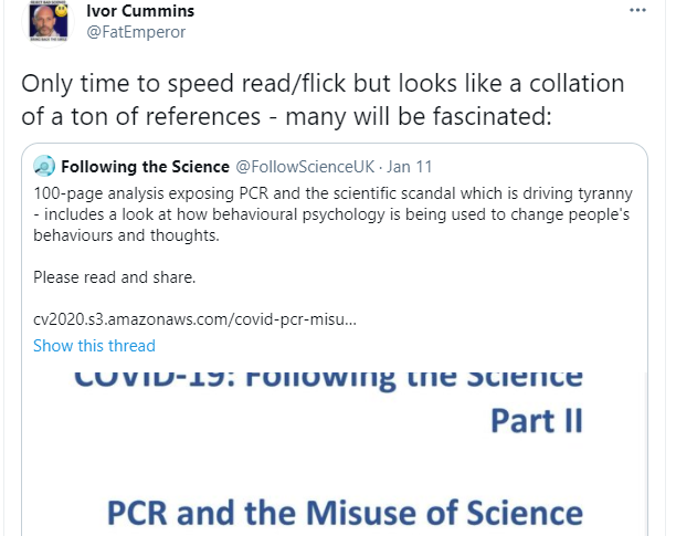  @FatEmperor either DID NOT READ the paper or COULD NOT understand that simple conceptIvor Cummins often claims to have speed read things ... for me its a euphemism - "for I saw a few lines and decided if it agreed with my preconception or not"