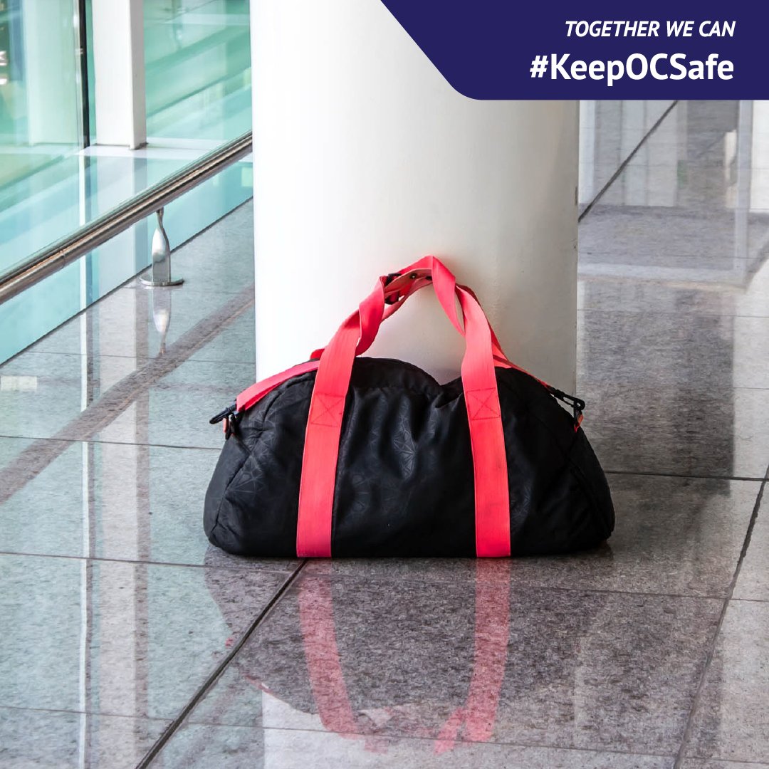 safe_oc's tweet photo. Sometimes a bag isn’t just a bag. If you see an unattended bag, make sure to report it to local authorities. #KeepOCSafe #SeeSay https://t.co/rtLhmQB2Sy