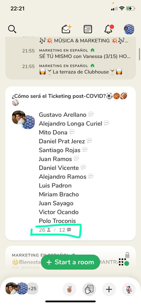 garellano_md's tweet photo. Tuvimos una excelente conversación hoy en #clubhouse con los cracks @DanielPrat @longacuriel @mito -Asistencia al estadio PostPandemía-Estaremos todos los jueves a las 21:30🇪🇸discutiendo temas #detrasdeldeporte Gracias a todos los que participaron, nos escuchamos el prox jueves https://t.co/C9zosuH8rE