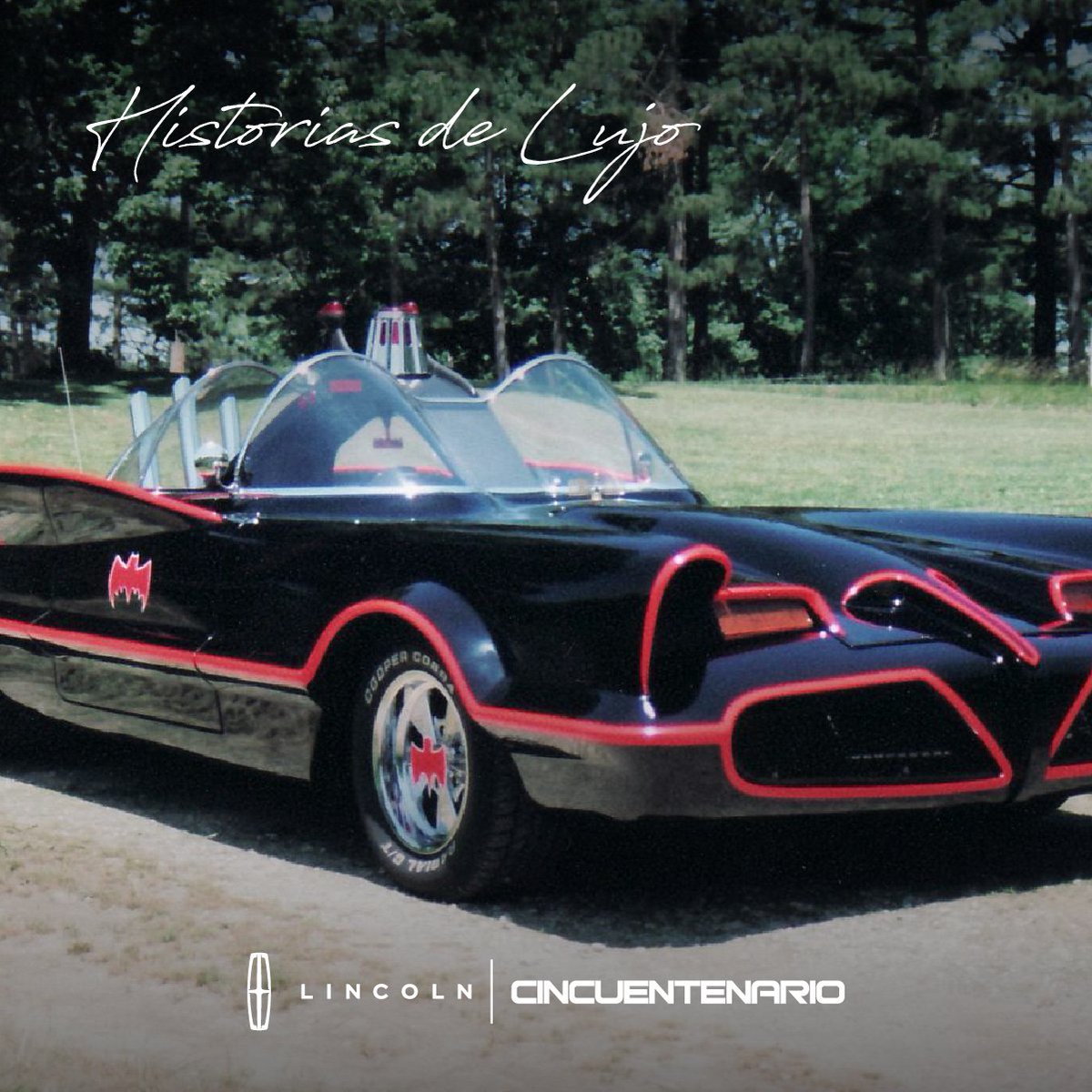 LincolnPanama's tweet photo. #TBT En la clásica serie de #Batman y Robin del año de 1966 con los actores Adam West y Burt Ward, el imponente “Batimóvil” que transportaba a los famosos héroes de capa era un Lincoln Futura Concept 1955 modificado, construido en la década de los 50s. #HistoriasdeLujo #Lincoln https://t.co/h3SdUZkDDf