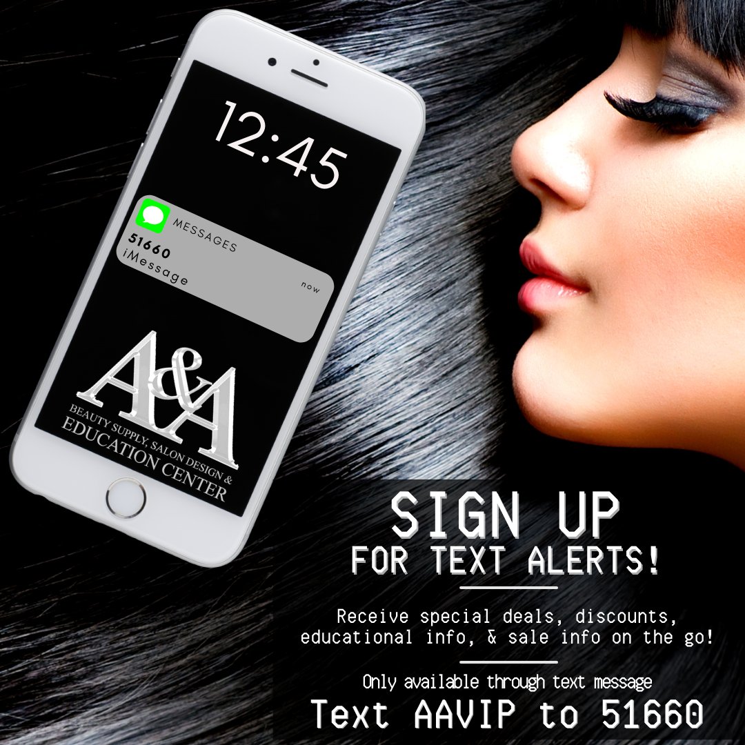 AABSNY's tweet photo. 💚Always be in the know!💚
.
Stay up to date on the latest deals , products, and promotions by signing up for text alerts! 

All you have to do is text AAVIP to 51660! 
#aabsny #aabeautysupplies #productsforproffesionals #text #professionalproducts https://t.co/ij6PwiOHtv