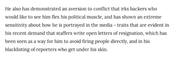 As Mayor, Newsom was known for having… a bit of an ego, to put it lightly. This can be expected to some extent from any politician, sure, but still, this passage is a must-read and I do believe it is a reflection of his governing style.