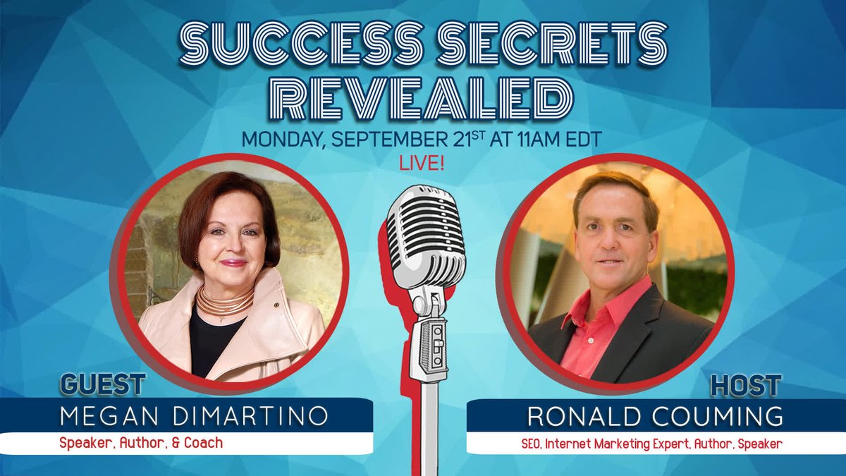 Amazing Replay of Success Secrets Revealed, Megan Di Martino, Coach, interviewed by Ronald Couming, SEO Specialist

rcsonlinesolutions.com/all-video-blog…