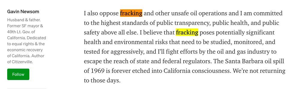 In 2018, for the first time in his career, Newsom decided to tack left in preparation for his gubernatorial bid. He embraced single-payer (and got the support of the California Nurses Association) and stated his opposition to fracking, among other progressive positions.