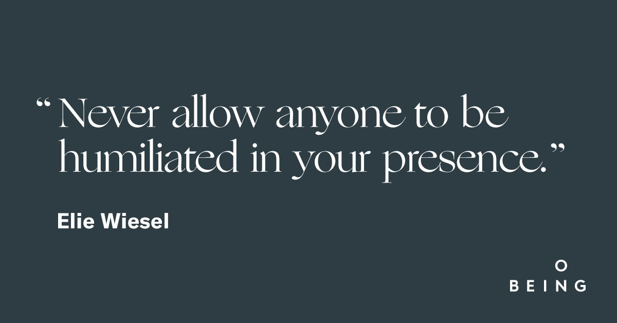 "This is a very powerful starting point because it means that not only can you not humiliate someone, you can’t be indifferent. And that’s really the shift between being a spectator and being a witness.” Rabbi Ariel Burger in this week's <a href="/onbeing/">The On Being Project</a>.  onbeing.org/programs/ariel…
