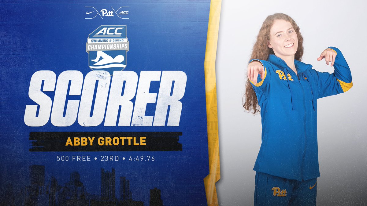Congrats to Abby Grottle for scoring in the 500 Free in her ACC debut! 👏

Bright future for this freshman!

#H2oP | #H2P