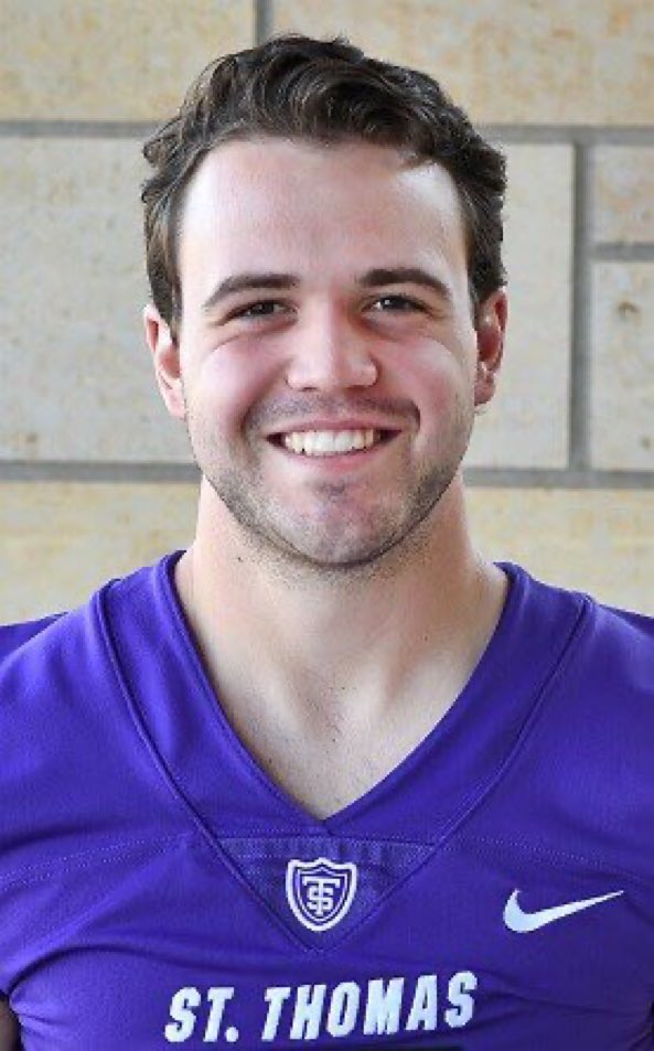 CollegeRando's tweet photo. Braden “Broods” Walsh                             Football, University of St. Thomas (2018-19) https://t.co/lm16r7Rpj5