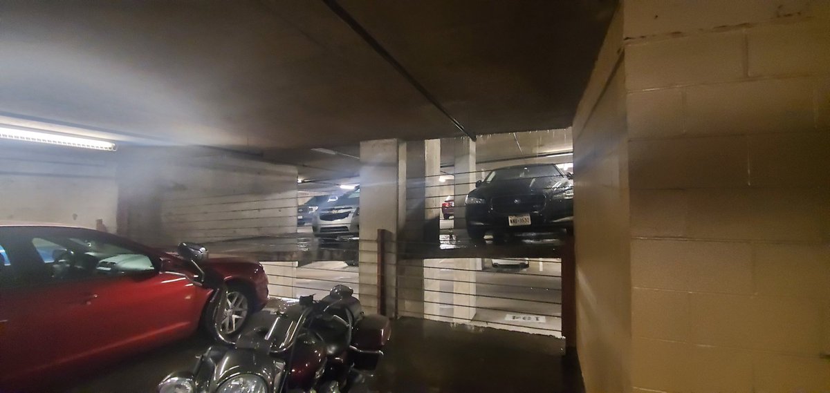 Pipe burst our fire mains in our high rise. Thank you Dallas Fire for shutting off our fire mains before our parking garage flooded