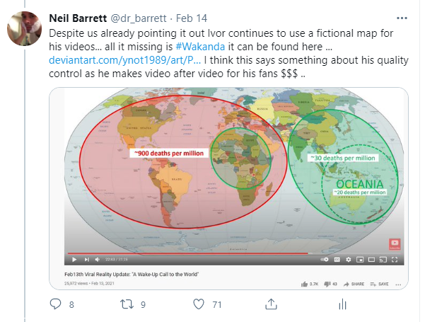 Now near the end Ivor tries to come up with some nonsense excuse for using that map  #wakandaforever.. something blah HOPE SIMPSON ... He says it's "out of date" but fine - well it is not out of date it's fictional  #wrongagainivor .. but last time I didn't point out the  #selfown