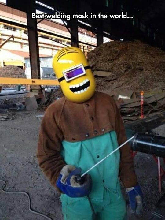 WESS_Welding's tweet photo. Best welding mask in the world #minions #welding #funnyfriday https://t.co/iorA2u7srh