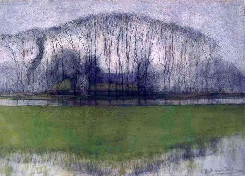 olgatuleninova's tweet photo. Piet Mondrian:
Line of Trees in Marshy Landscape (1905) https://t.co/dNGY6GR0pR