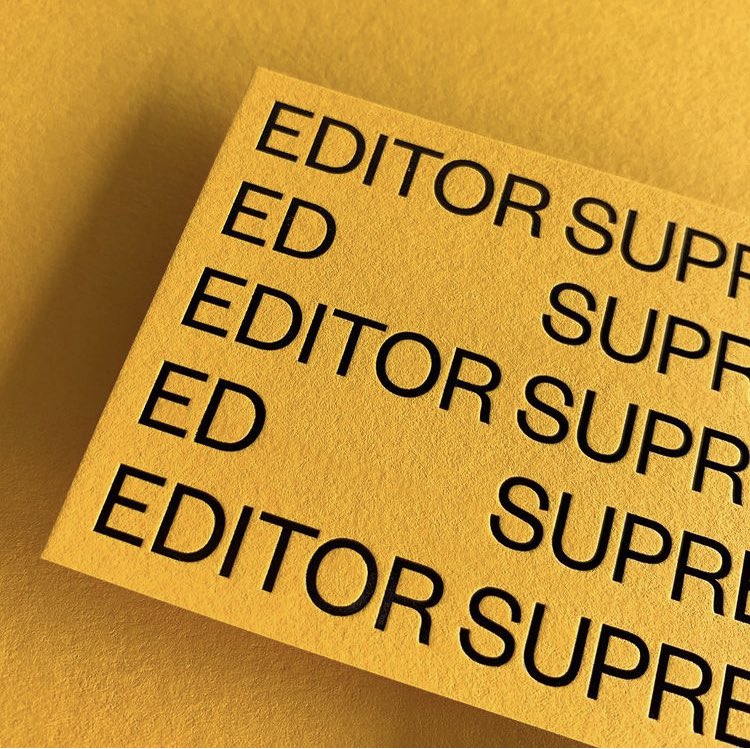 ballanddoggett's tweet image. Eye catching business cards using Colorplan Citrine, Lockwood Green and Bagdad Brown and foil stamped in Black Gloss

Produced by @hungryworkshop 
Designed by @studiohiho 
Client @ed_supreme 

@colorplan_papers 
#colorplan #colorplancolours #businesscard #letterpress #foilstamp