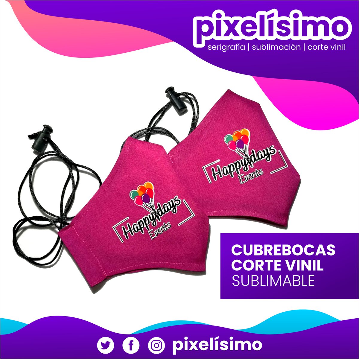pixelisimo's tweet image. 🎉♦️En pixelísimo, contamos con una gran variedad de artículos para tu fiesta o negocio ♦️🎉

✔️ Cubrebocas personalizados, ideales para tu empresa 😍

m.facebook.com/pixelisimo/

#Xalapa #pixelísimo #cubrebocas #HappyDaysEvents