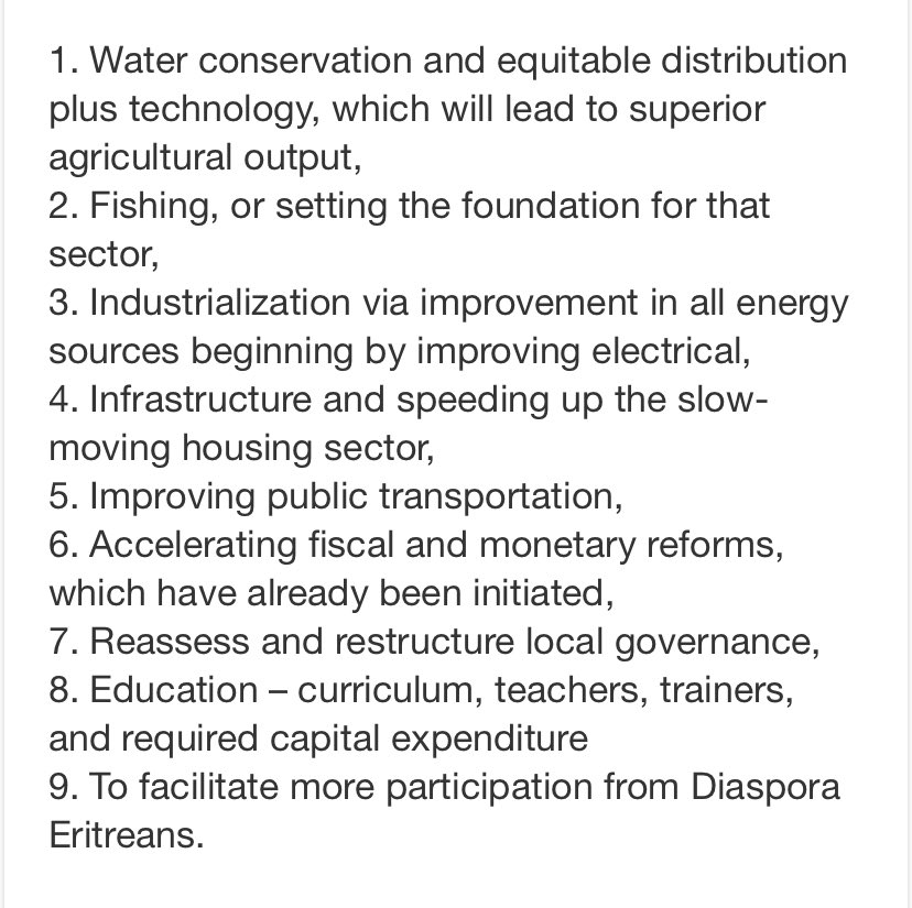 PS:  @ERiTV_Official asked Isaias about a list of priorities he had outlined in 2018 but he had forgotten all about them: whether they were 12, 10, 14 or 9  As an Awate commenter once wrote: ኣየ ወዲ ኣፎም ብሪ፥ ጀሚርና እምበር ፈጺምና ትብል ቃል ኣይትሞልቆካን.