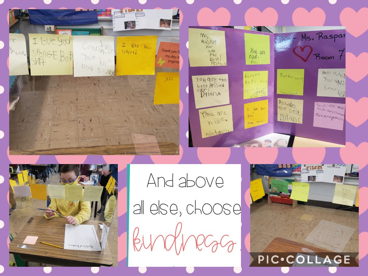 valsilverstein's tweet photo. National Random Acts of Kindness day inspired us to spread kind words &amp; smiles. Our partitions never looked better. 😍 #kindnesspost-it @BayviewESchool @BayviewParents https://t.co/FA0wnR4Yp8