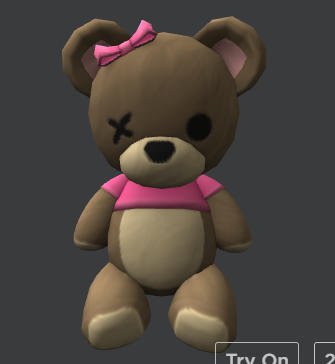 T U S S Y On Twitter Scarlet The Bear Is Now Available She Has No Straps So She Should Fit Any Avatar Timber With No Straps Will Also Be Available In - scary beary roblox