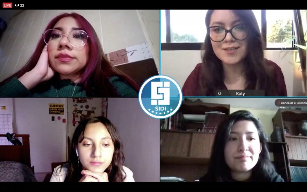 Muchas gracias por participar en nuestra mesa estudiantil, “Género en las Relaciones Internacionales”. Un honor contar con su colaboración: Galilea, Nancy, Rubi y Katy.

Aplausos a todas. 🕊👏🏻👏🏻👏🏻