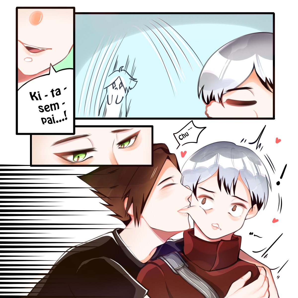 BakaMMun's tweet photo. Kita's milk tea
read from left -> right
#haikyuufanart  #ハイキュー #SunaKita
#角名倫太郎 #北信介 https://t.co/hri3tuc1TW