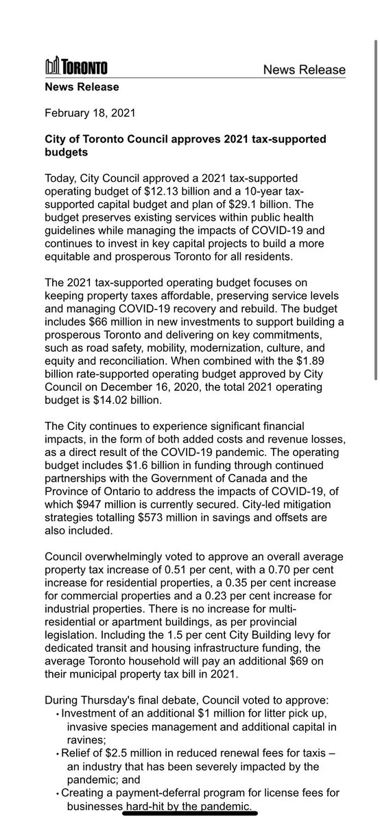 cityoftoronto's tweet image. #CityOfTO Council approves 2021 tax-supported budgets. News release: toronto.ca/news/city-of-t…