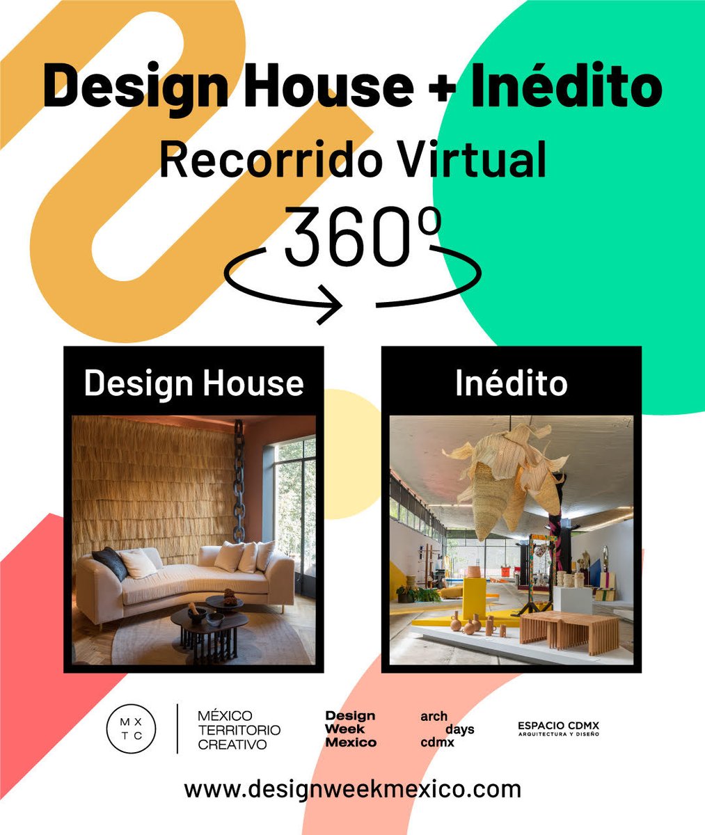 CulturaCiudadMx's tweet photo. ¡@designweekmex llegó a nuestra plataforma digital! Disfruta el recorrido 360º de #DesignHouse e #Ineditodwm 2020 desde tu casa. Ingresa a 👉🏾 https://t.co/t0LhfJ0nBN

#CapitalIberoamericanaDeLasCulturas #CDMXSinBajarLaGuardia https://t.co/9EPbLXBZmk