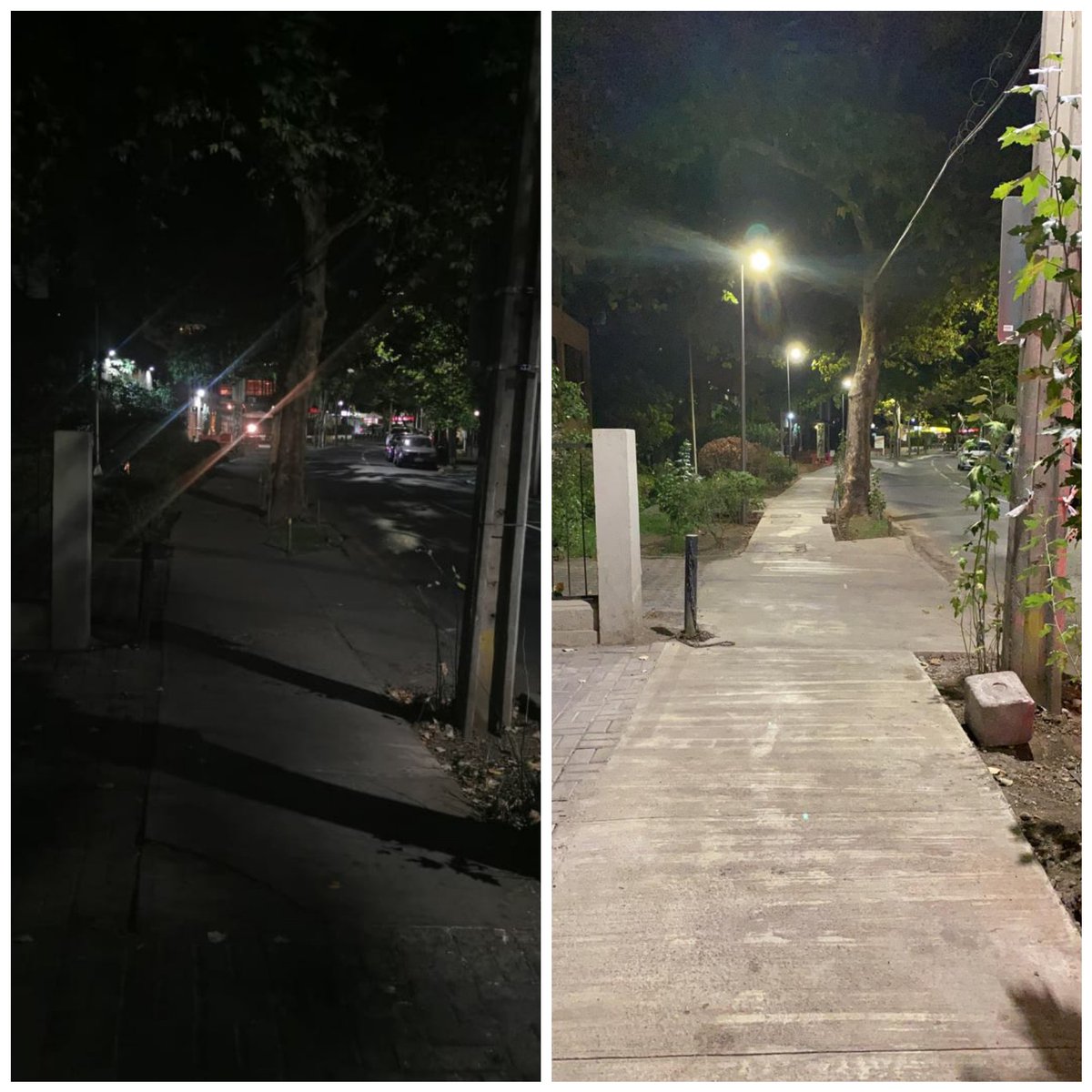 Nuevo Alumbrado Público peatonal en San Sebastián entre El Bosque y Encomenderos por <a href="/Muni_LasCondes/">Las Condes</a> en marco del plan verano 2021 ¿se nota el cambio? 😍🤗. <a href="/LavinJoaquin/">Joaquín Lavín</a>