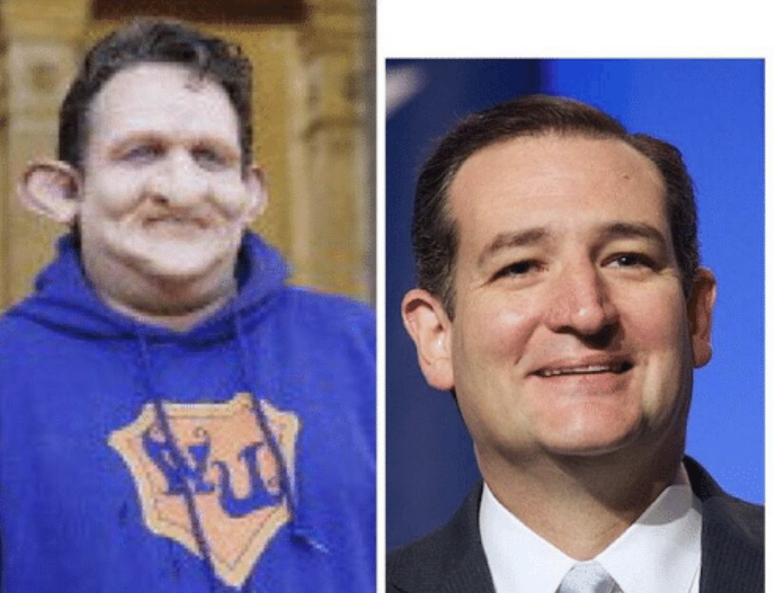 JacobyClingman's tweet photo. If only #TedCruz wasn’t less the man and more the troll than this literal troll. https://t.co/C2gw4w5KLL