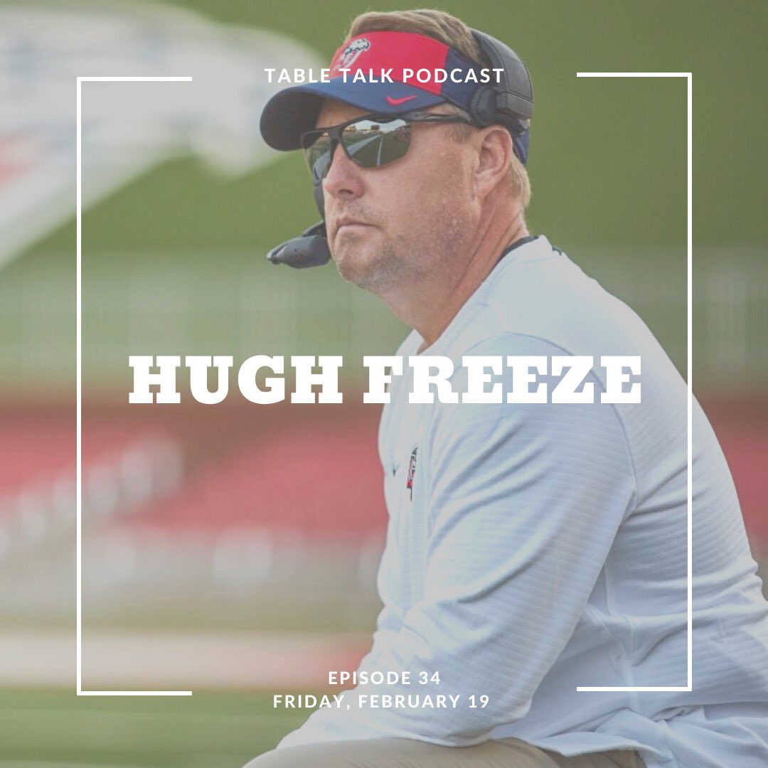 TBLTalkPodcast's tweet photo. Episode 34 will feature a special guest we are pumped about! None other than @coachhughfreeze of @libertyfootball! Stay tuned for the episode dropping tomorrow at 6pm!
 ⠀⠀⠀⠀⠀⠀⠀⠀⠀⠀⠀⠀
Huge thanks to Coach Freeze for coming on the show!
#Liberty #RiseWithUs #FanTheFlames https://t.co/LLnE78tKFF