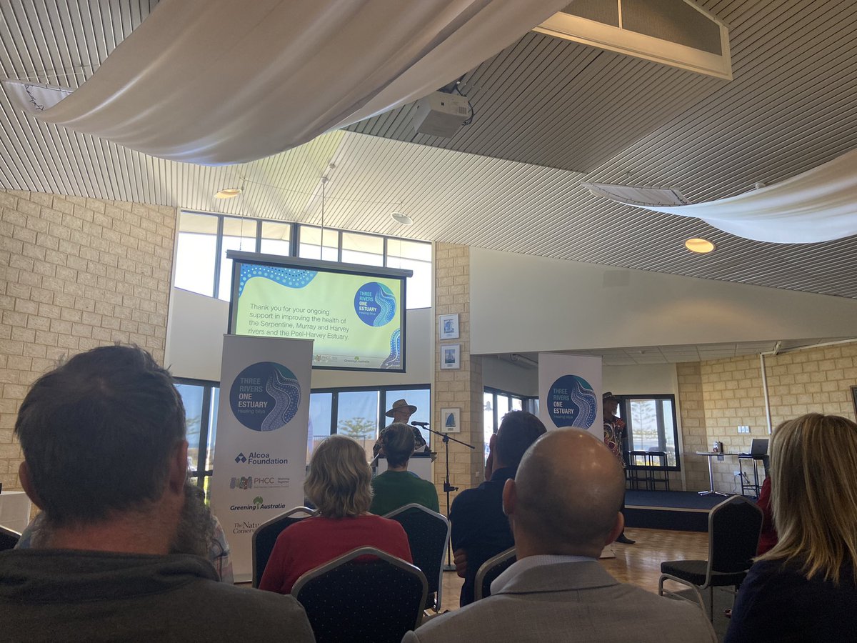 PH_Biosecurity's tweet photo. ‘We should never stop telling the story about this treasure.’ - Healing bilya, the Three Rivers One Estuary project. @JohanneGarvey @AlcoaFoundation @Jesse_Rowley_ @GreeningAust @Conserve_WA https://t.co/qFXdAHWzma